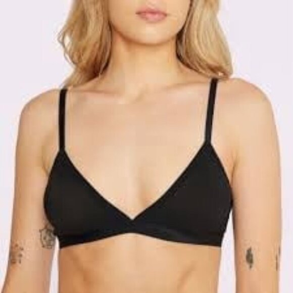 Parade Bra Women’s Size 2 Play Triangle Wireless Bralette Eightball Black 32B - Picture 1 of 7